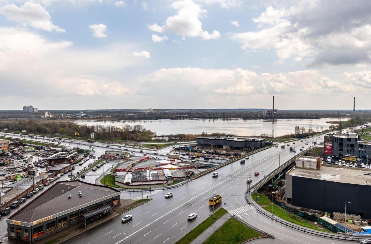 Квартира В Жк Лебединый, Ревуцкого 40 В, Метро Харьковская Позняки Kiev Bagian luar foto